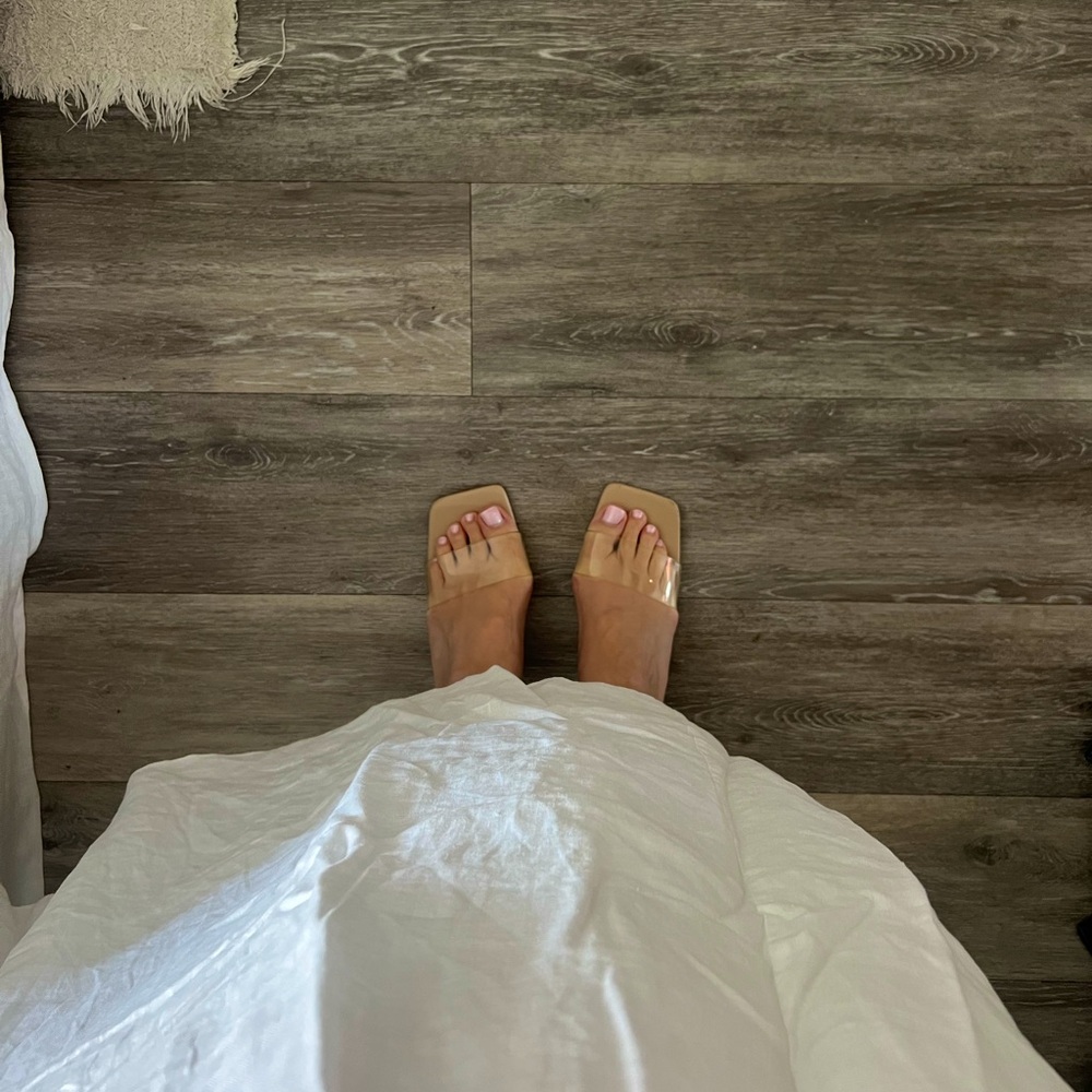 ZARA - VINYL TRANSPARENT HEEL SANDAL